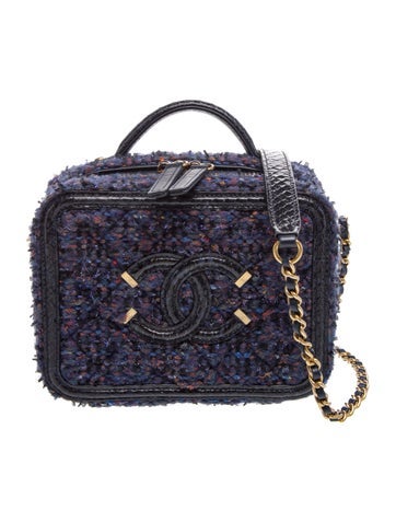 Small Tweed Filigree Vanity Case