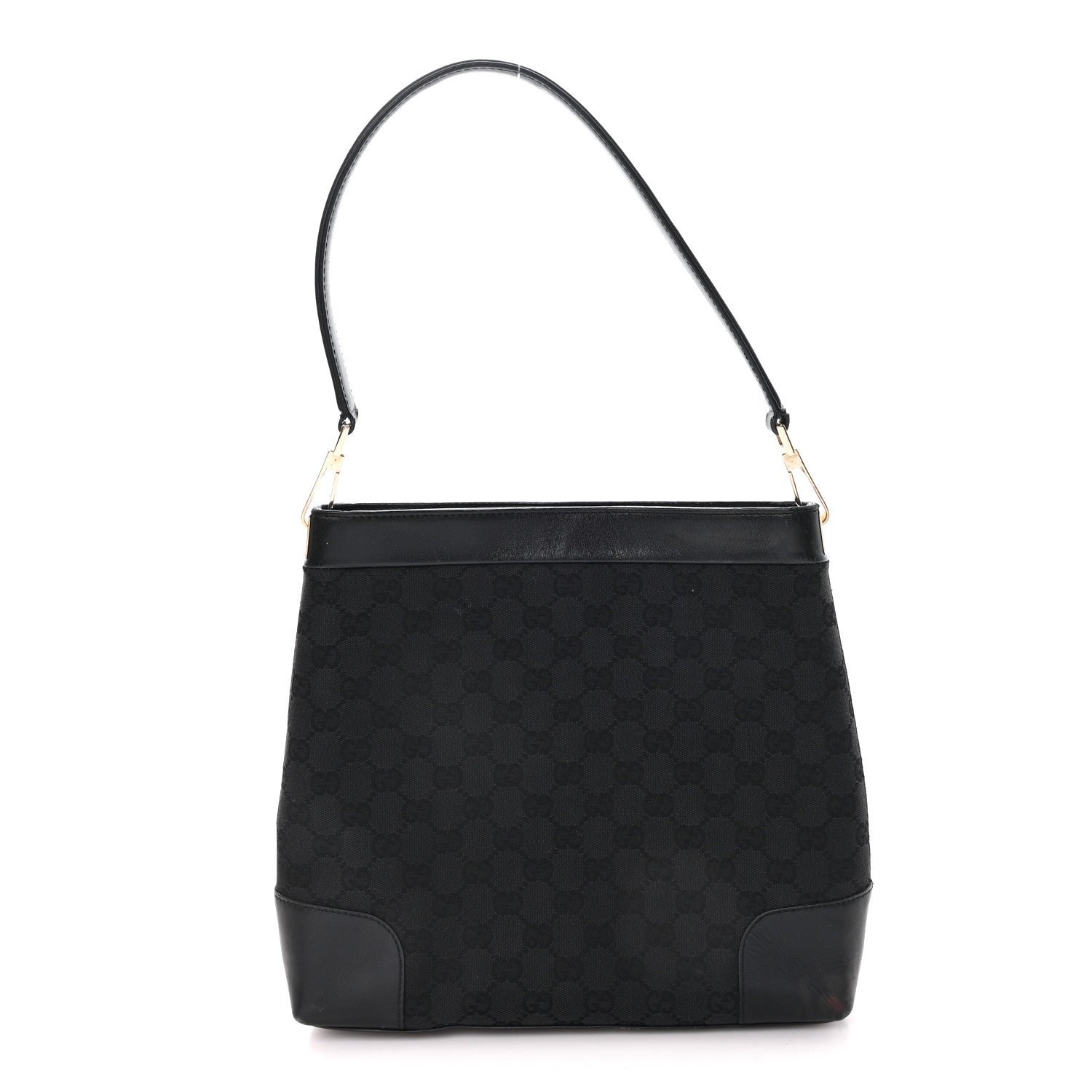 Gucci Monogram Shoulder Bag Black