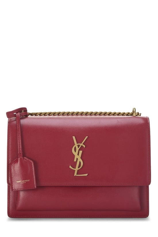 Red Calfskin Leather Sunset Medium