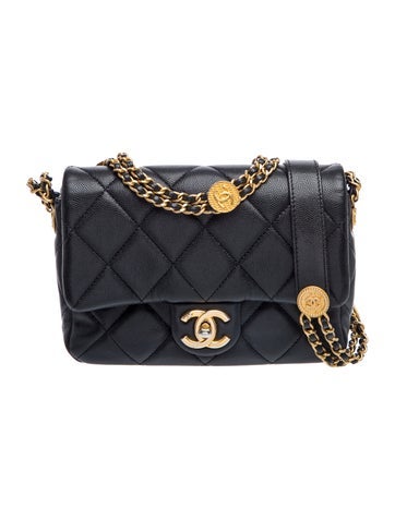 Small Twist Your Buttons Flap Bag