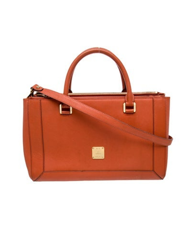 MCM Saffiano Leather Top Handle Bag