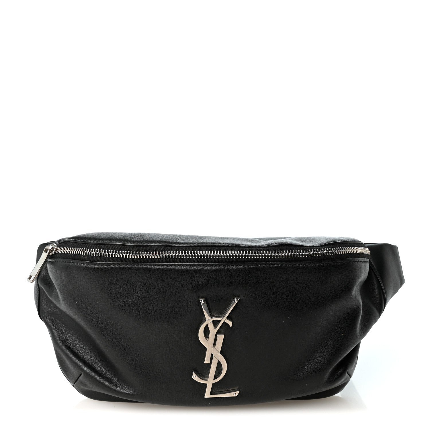 Saint Laurent Calfskin Monogram Belt Bag Black