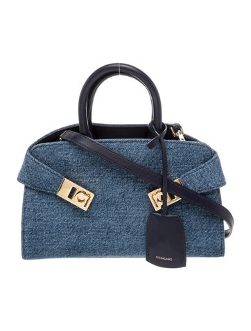 Ferragamo Denim Top Handle Bag