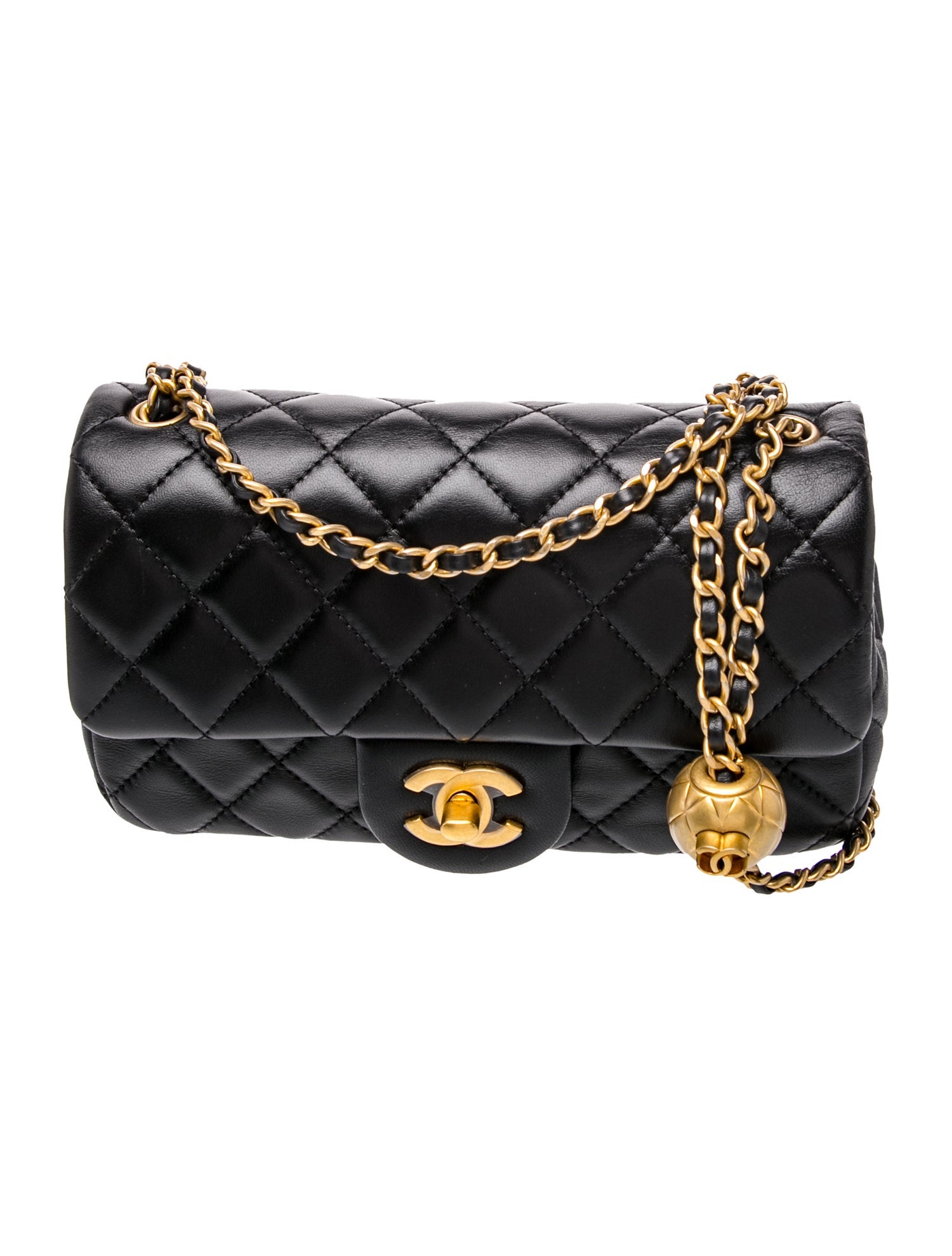 Classic Pearl Crush Rectangular Mini Flap Bag