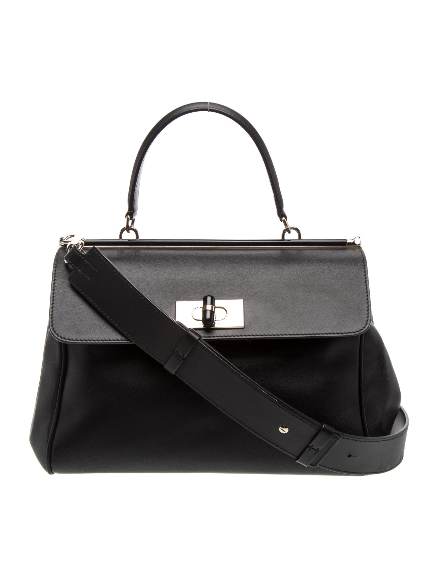 Leather Top Handle Bag