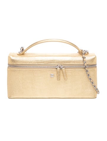 2026 Large Lizard Embossed Slim Vanity Case w/ Chain