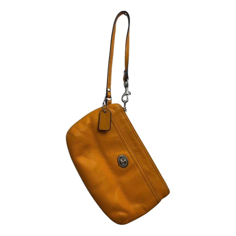 Leather clutch bag