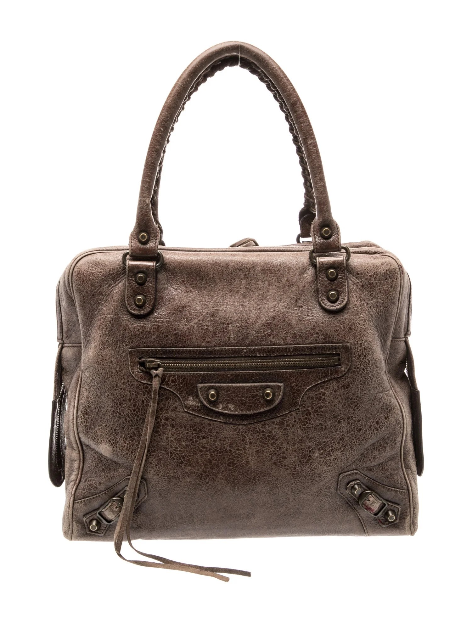 Leather Bowling Bag Mini Vintage