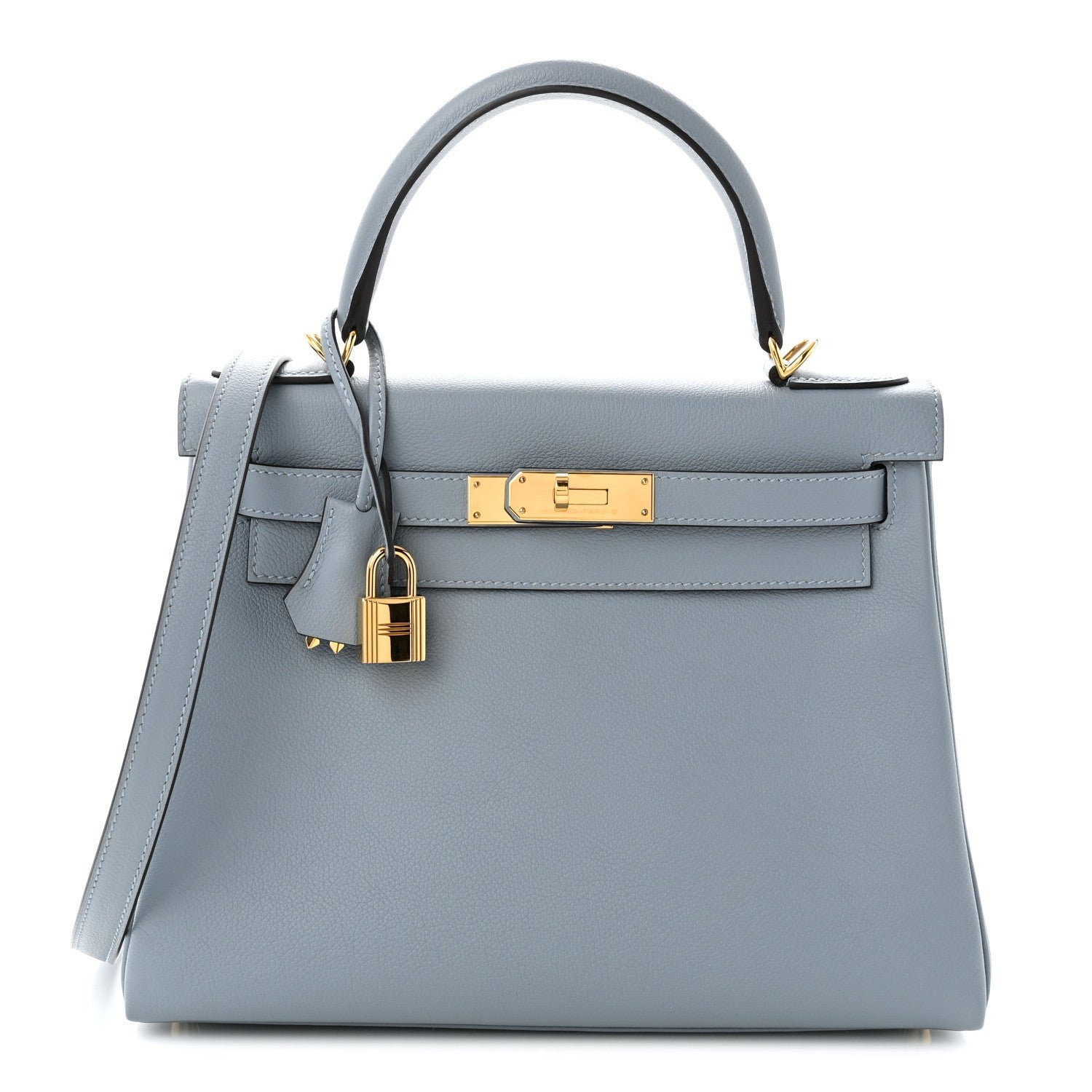 Hermes Evercolor Kelly Retourne 28 Bleu Lin