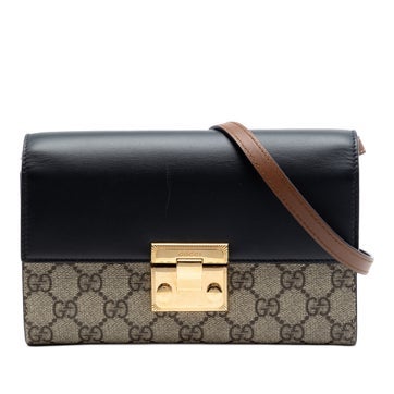 Small GG Supreme Padlock Wallet on Strap