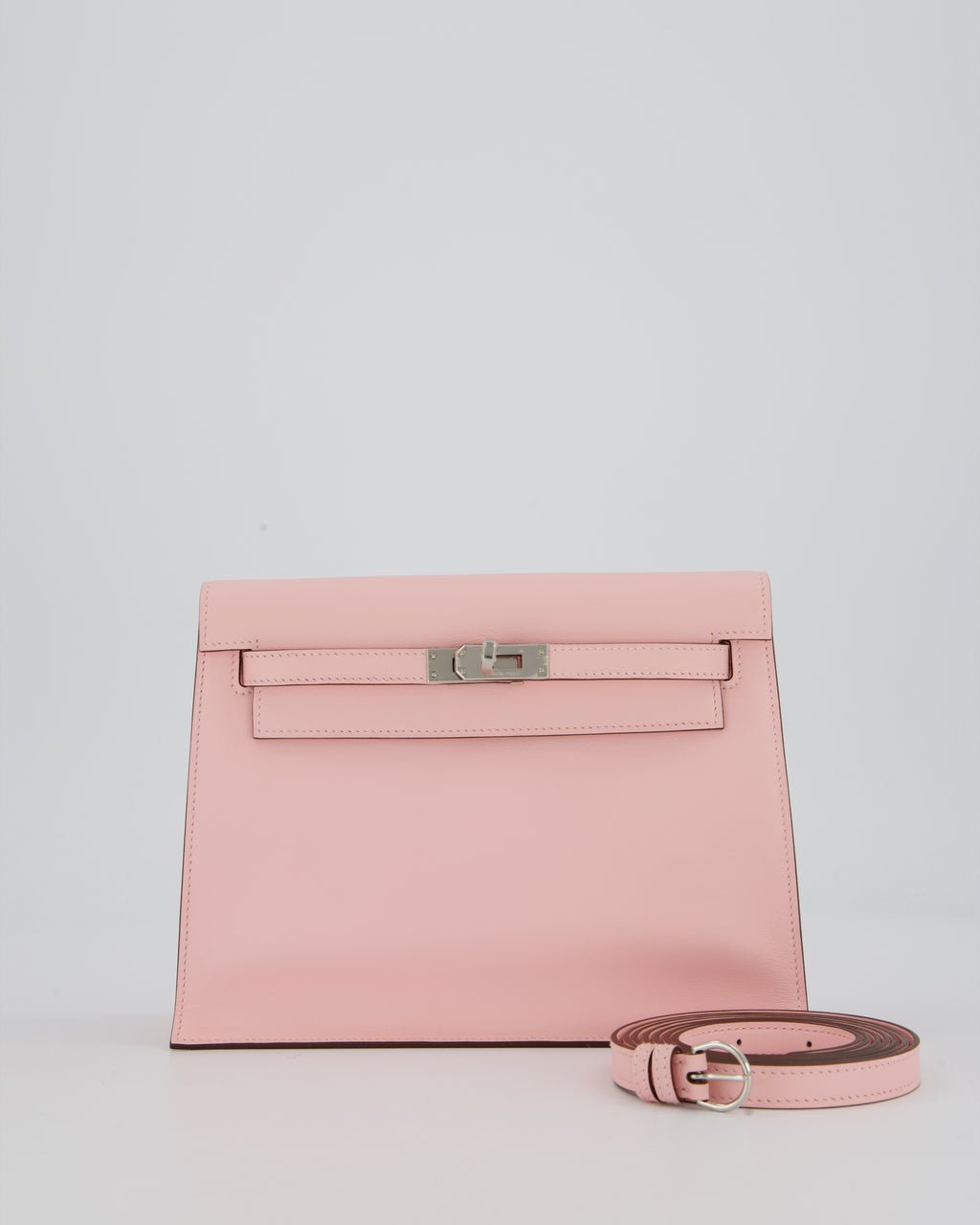 *RARE* Hermès Kelly Danse Bag in Rose Sakura Swift Leather with Palladium Hardware