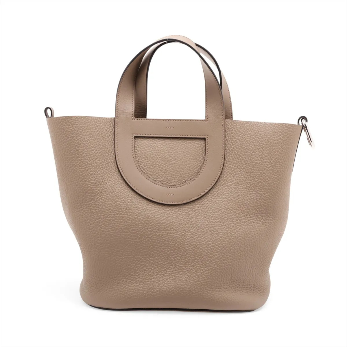 Hermès In the loop 23 Taurillon Clemence beige malfa Silver Metal Fittings