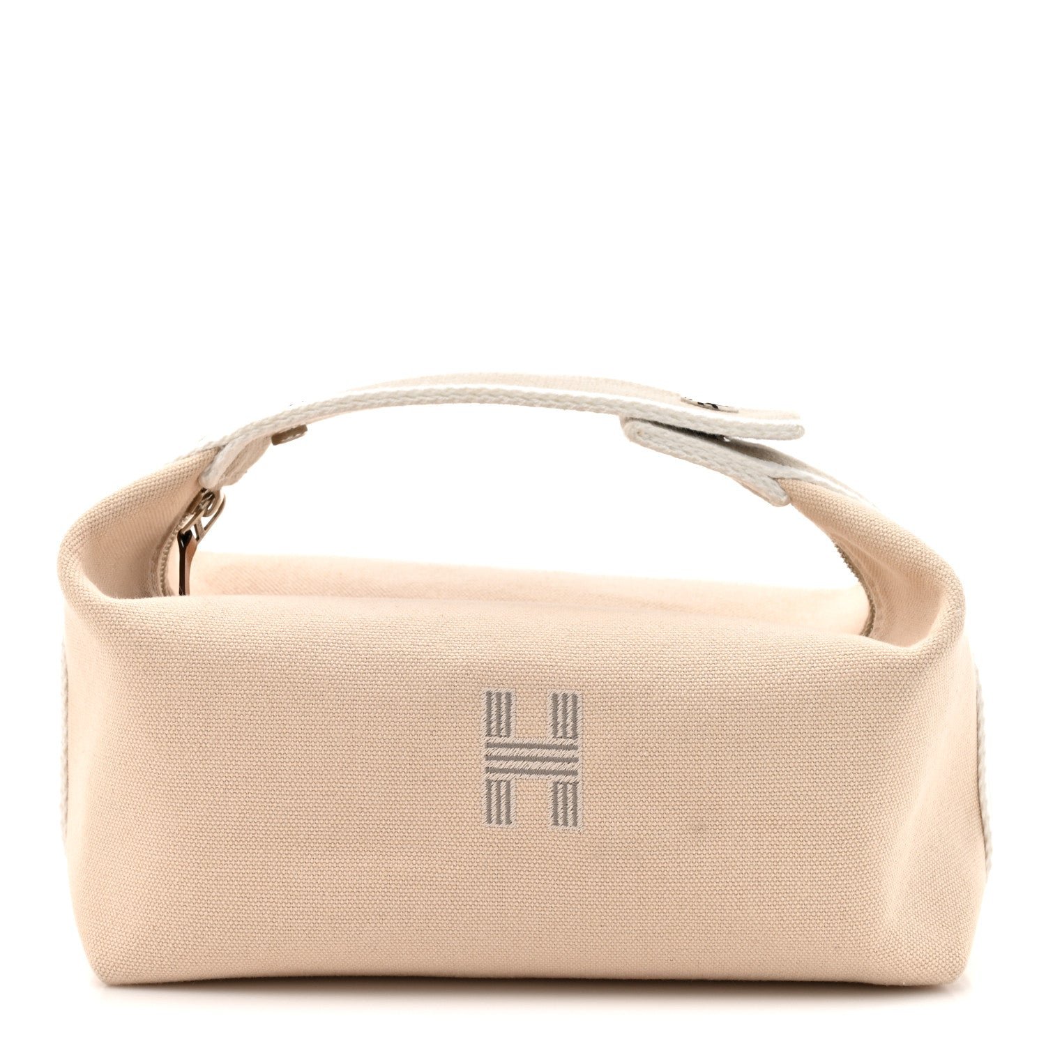 Hermes Canvas Small Bride-A-Brac Pouch Natural