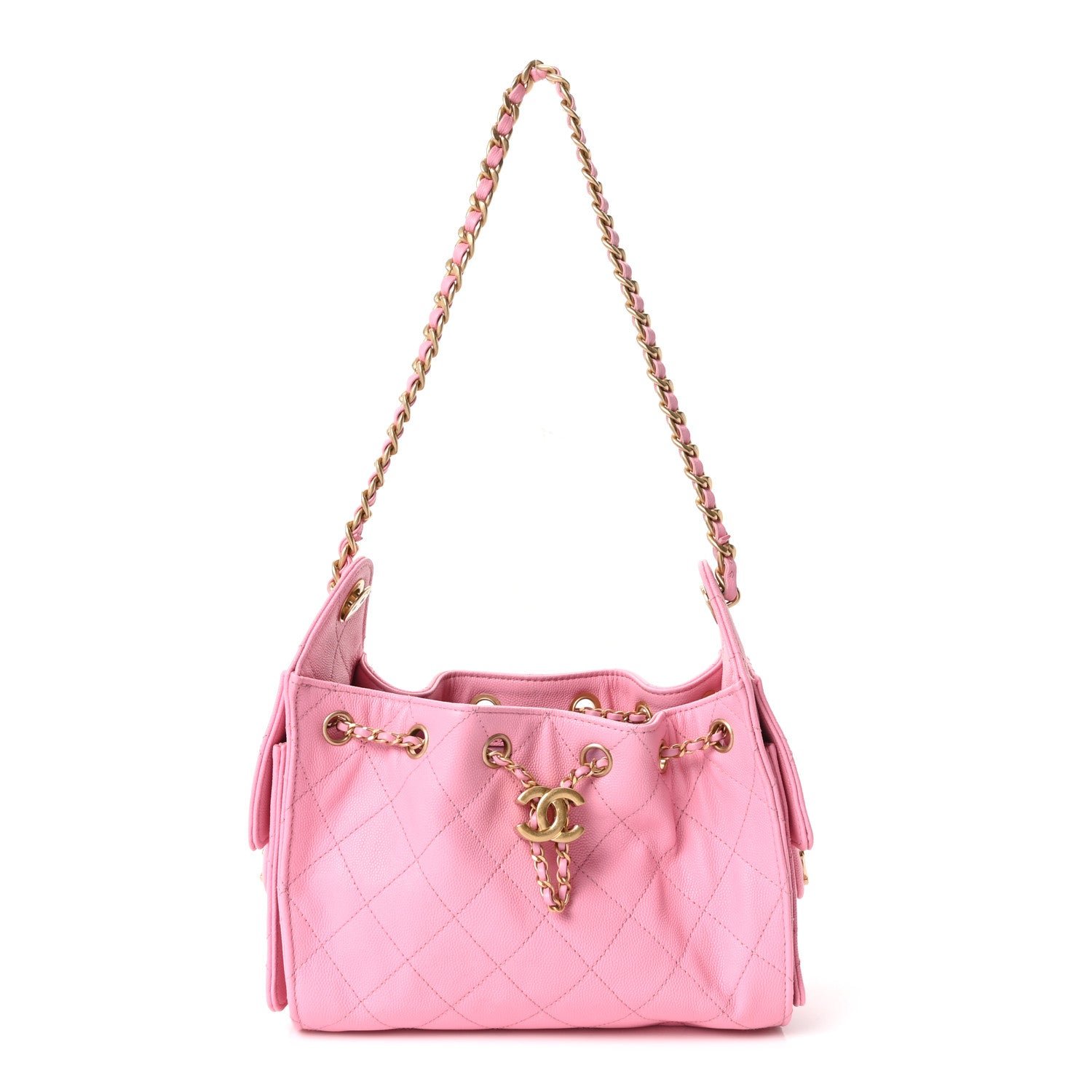 Chanel Caviar Quilted Mini Chanel 25 Handbag Pink