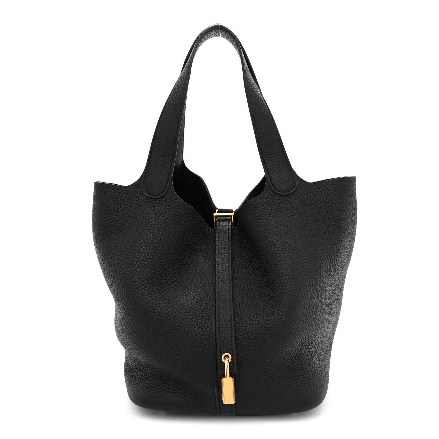 Hermes Taurillon Clemence Picotin Lock 22 MM Black
