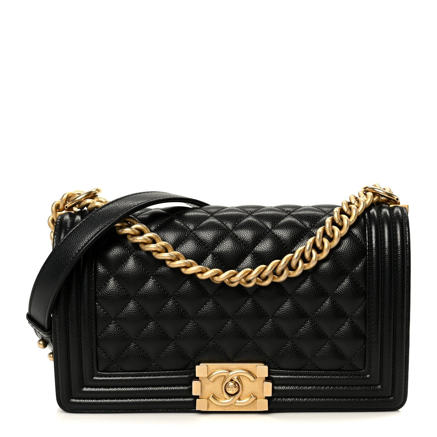Chanel Caviar Quilted Medium Boy Flap Black