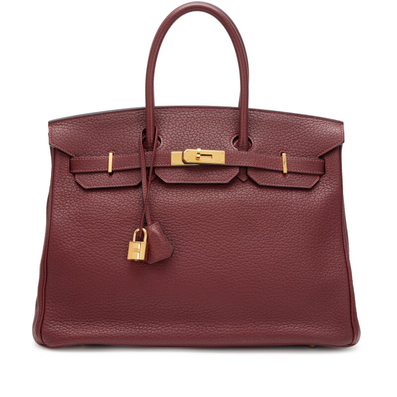 Hermes Rouge H Fjord Birkin 35 Gold Hardware, 2009