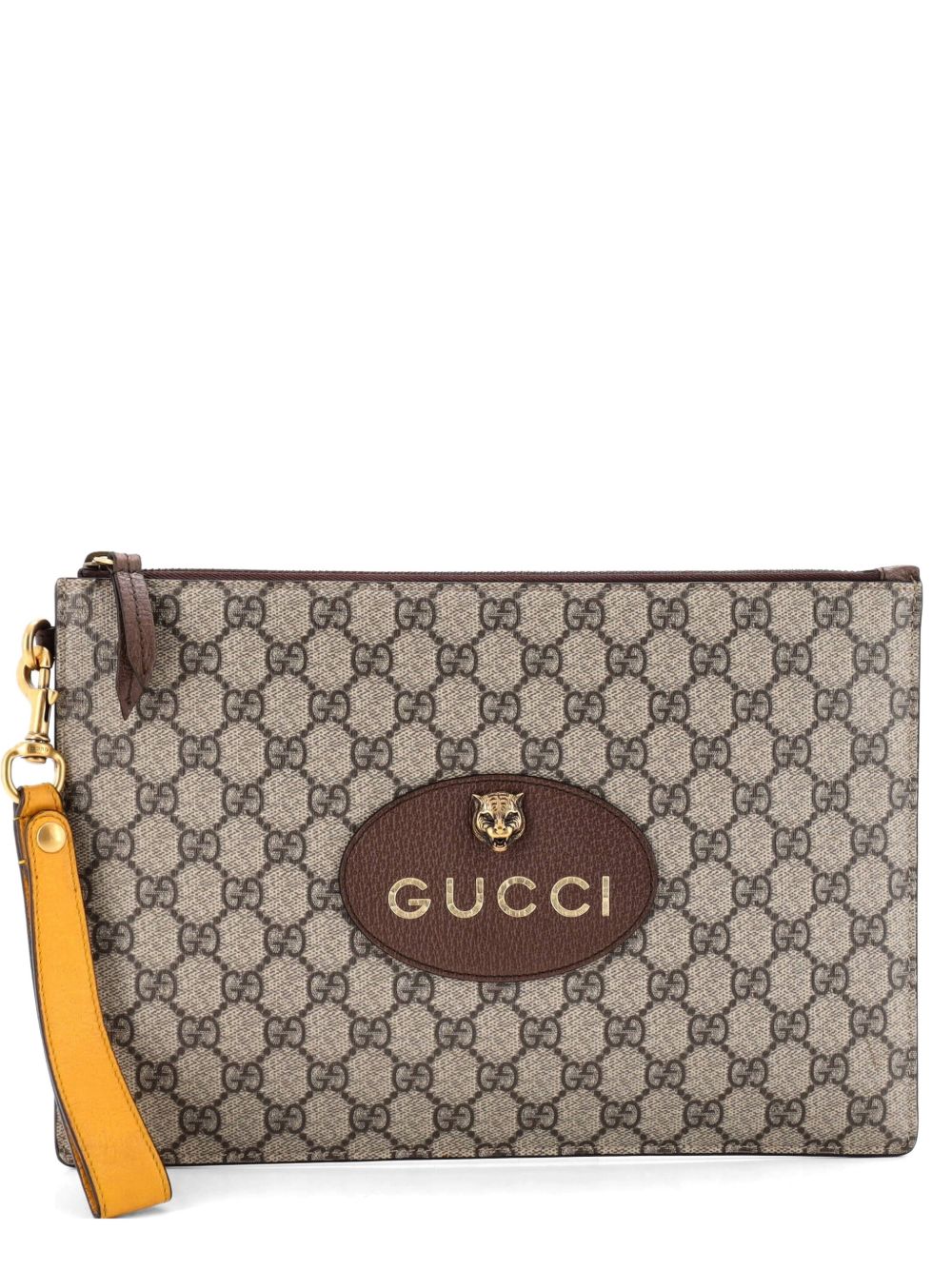 Neo Vintage Wristlet Pouch GG Coated Canvas clutch bag