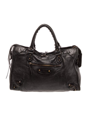 Balenciaga Leather Motocross Classic City Medium