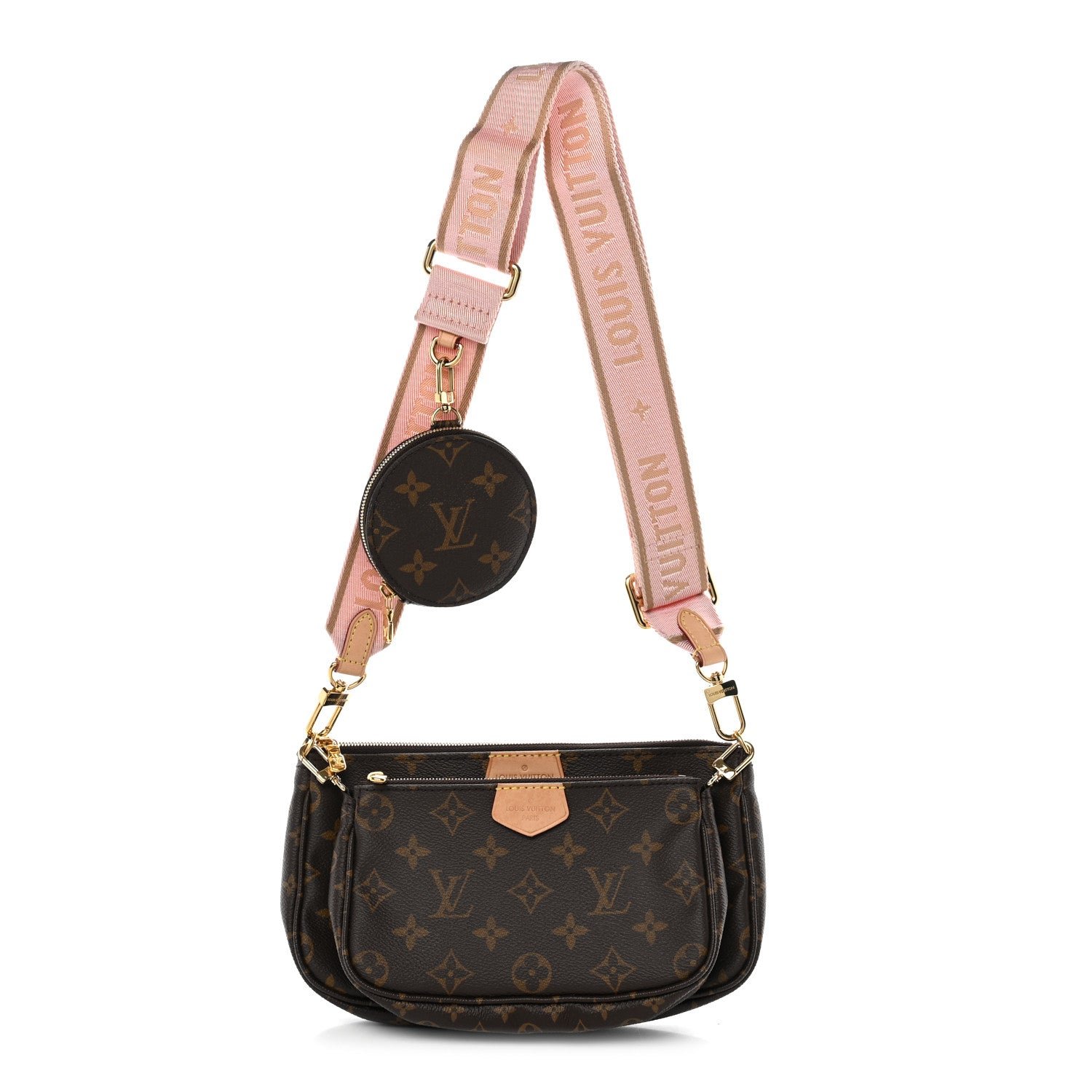 Louis Vuitton Monogram Multi Pochette Accessories Rose Clair