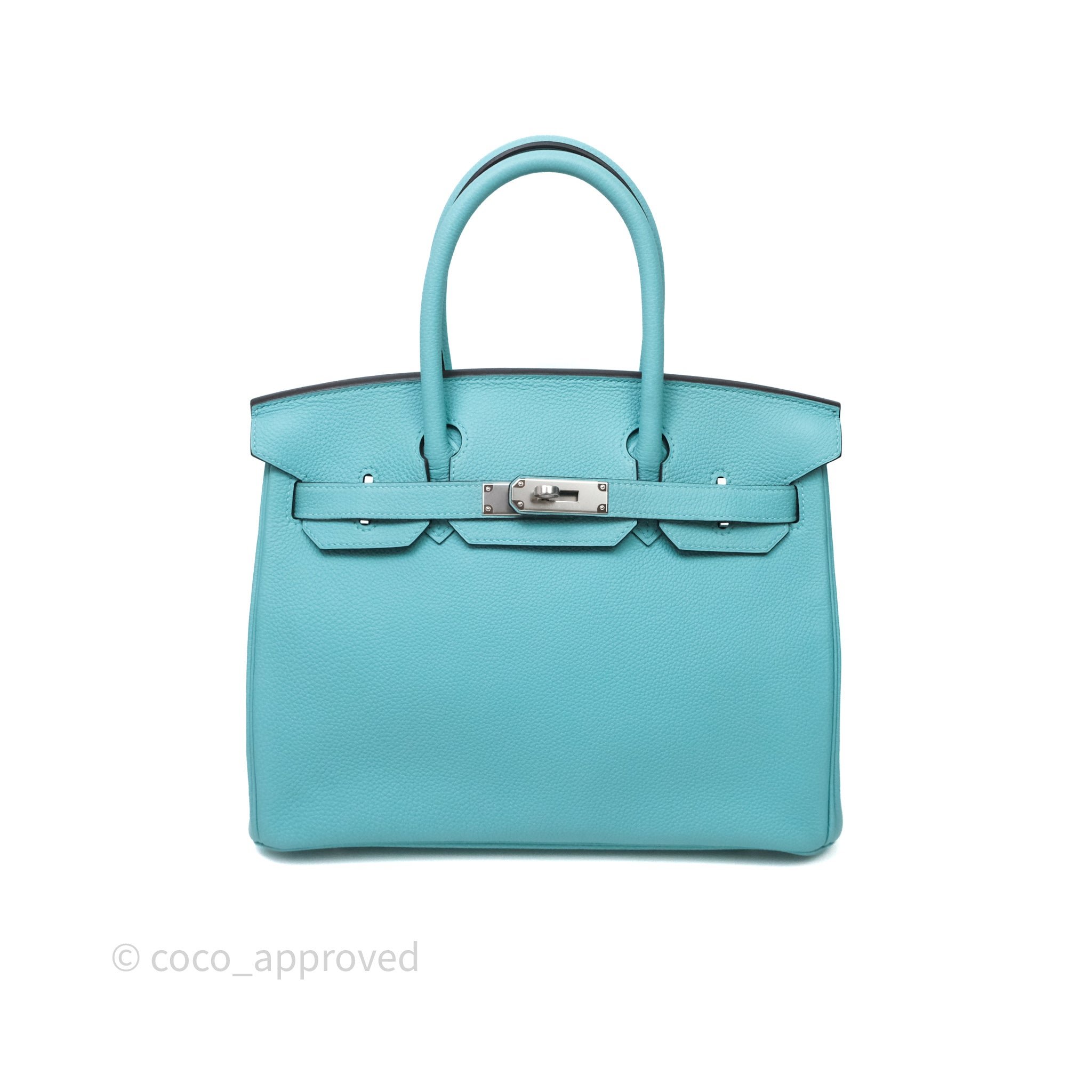 Hermès Birkin 30 Bleu Atoll 3P Togo Palladium Hardware