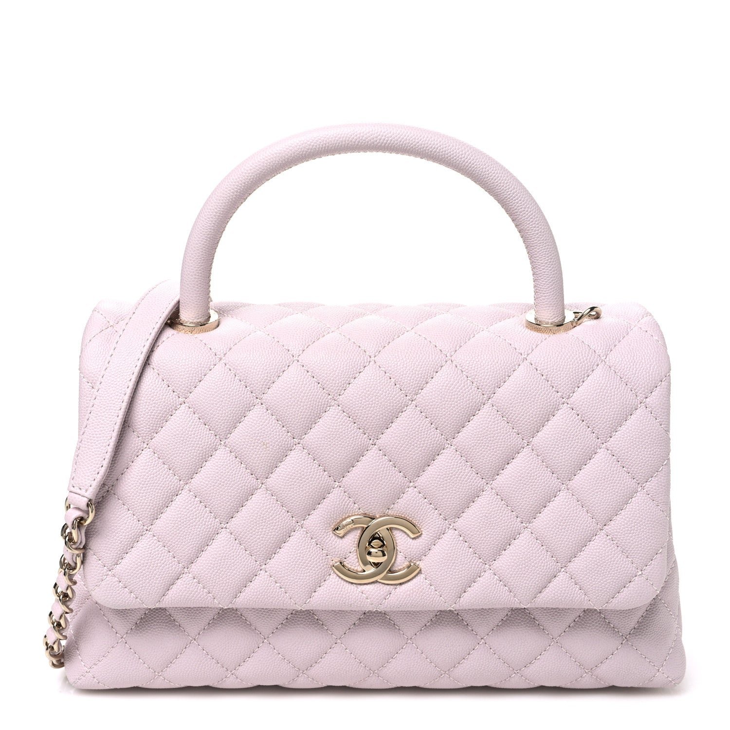 Chanel Caviar Quilted Small Coco Handle Flap Lilas Lilac