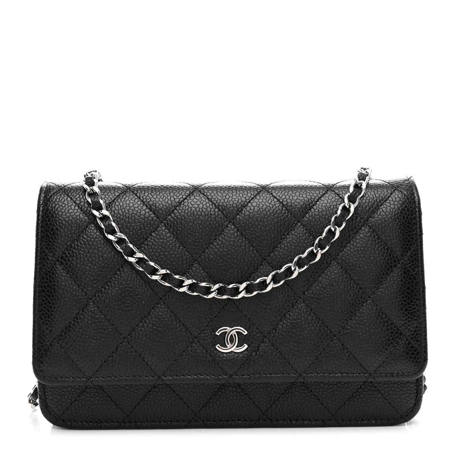 Chanel Caviar Quilted Wallet on Chain WOC Black