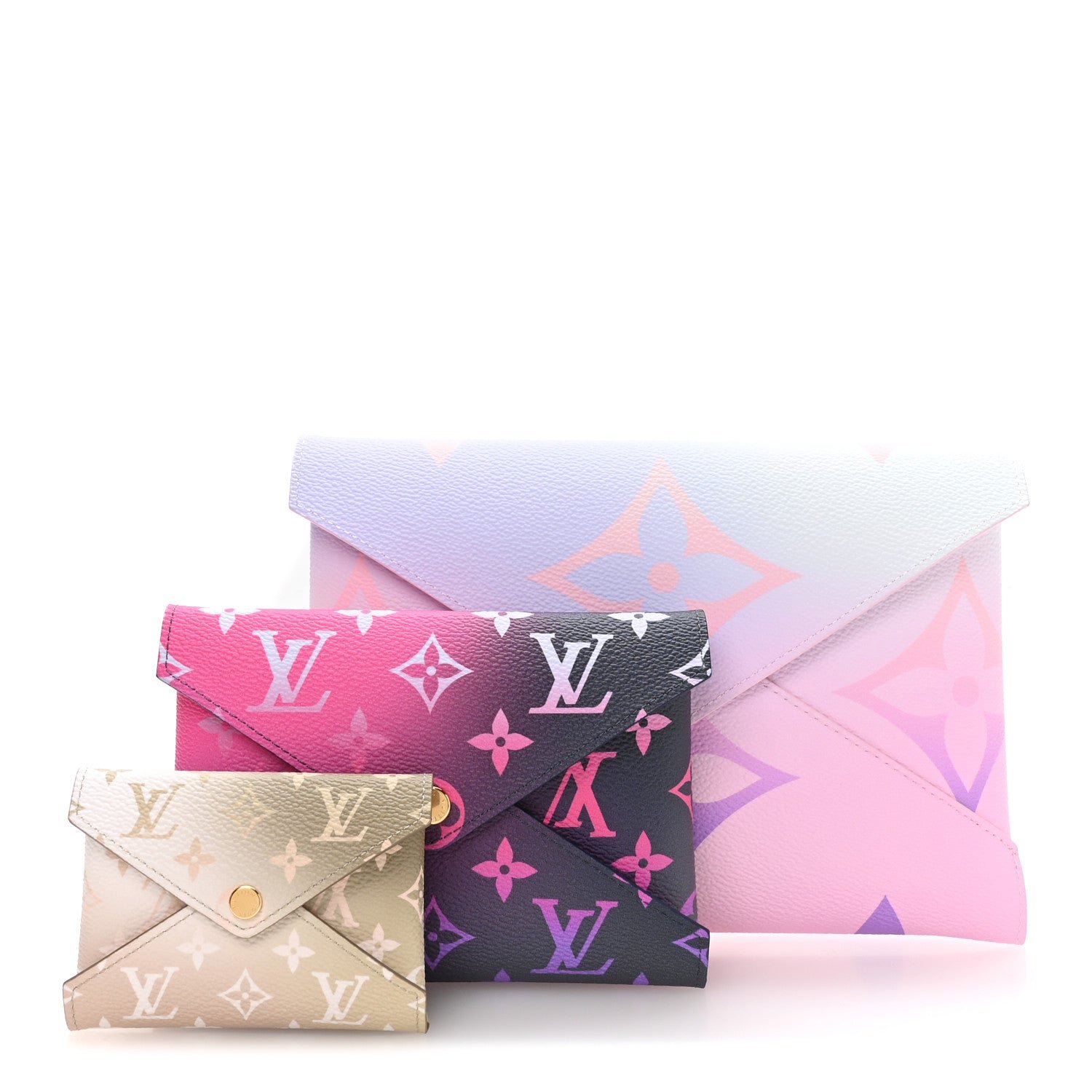 Louis Vuitton Monogram Giant Spring In The City Kirigami Pochette Set Sunrise Pastel Midnight Fuchsia Sunset Kaki