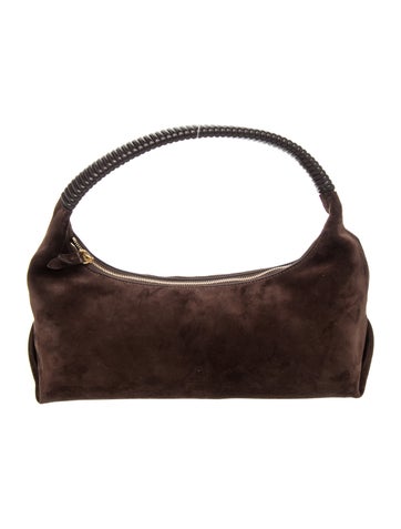 Suede Top Handle Bag