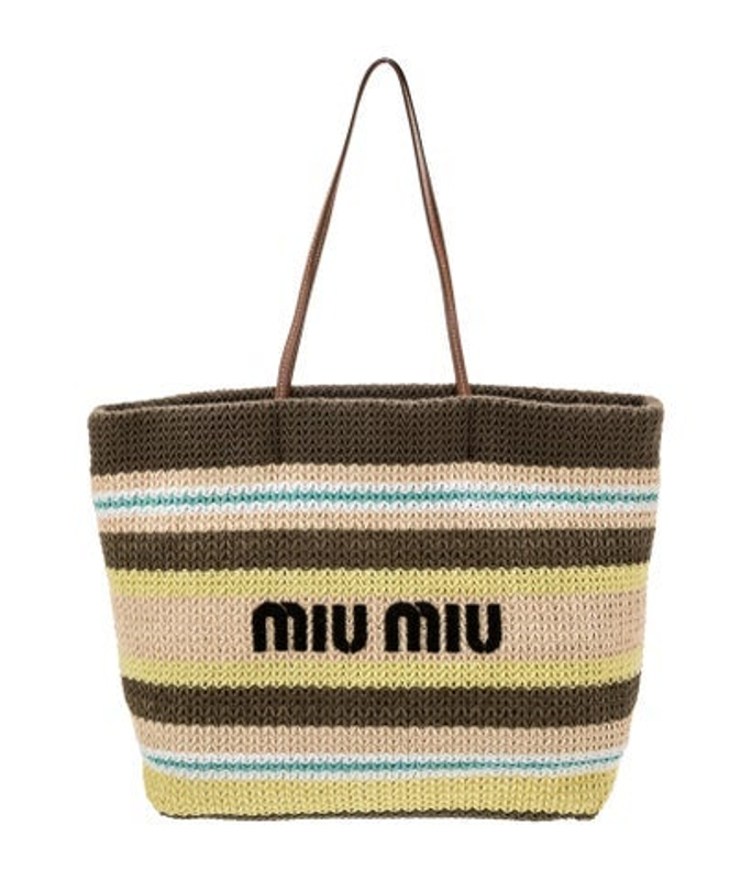 Miu Miu Miu Raffia Tote