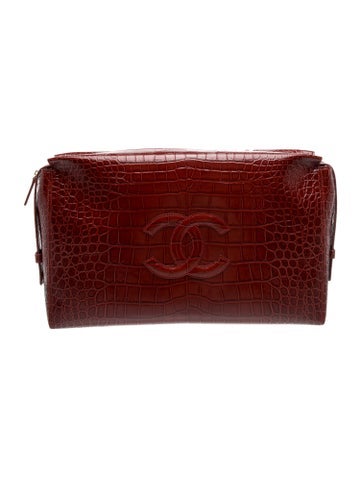 2026 Métiers d’Art Crocodile-Embossed Large Zipped Pouch