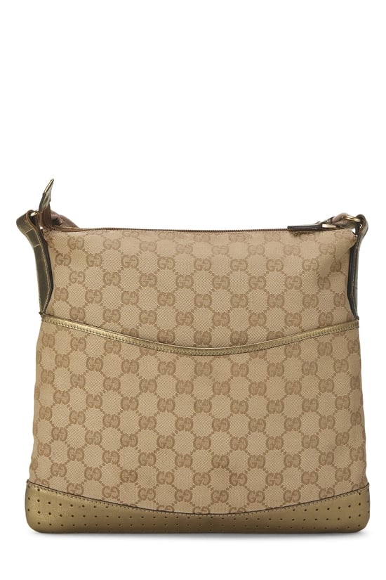 Gold Original GG Canvas Pocket Messenger