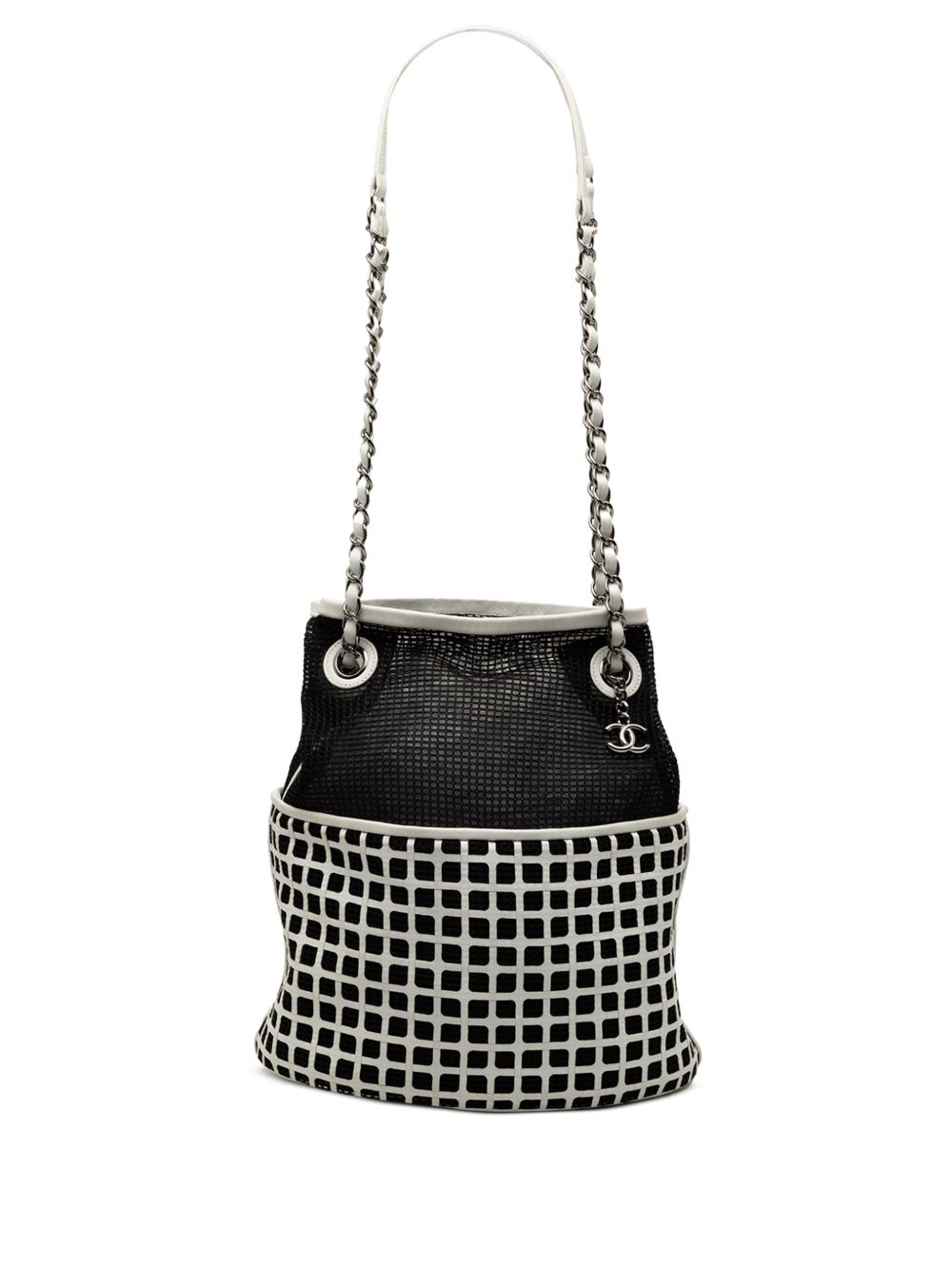 2014-2015 CC Mesh and Calfskin bucket bag