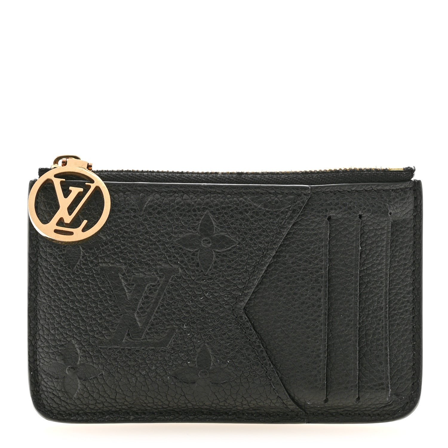 Louis Vuitton Empreinte Monogram Zipped Romy Card Holder Black
