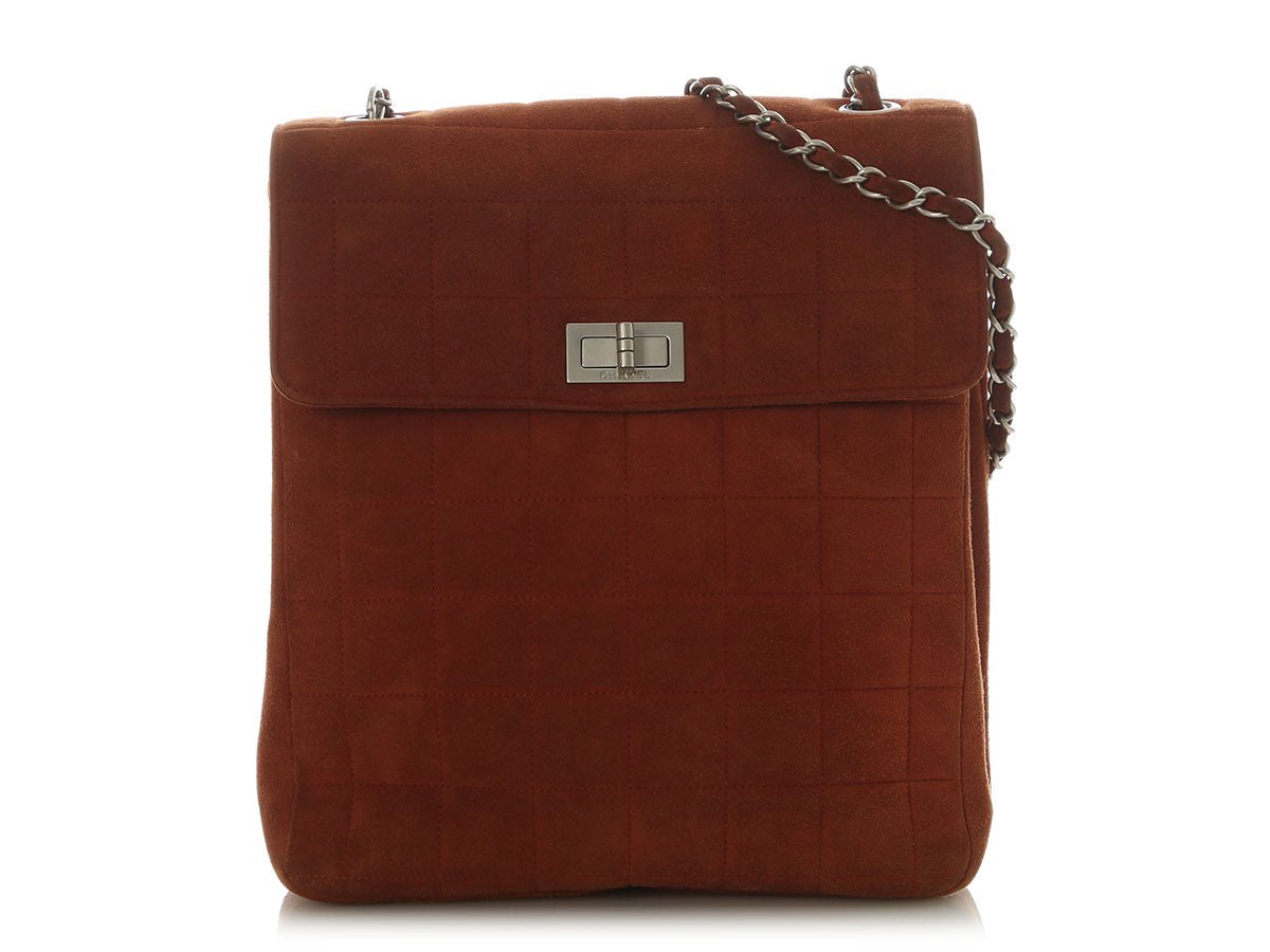 Chanel Vintage Brown Suede Double-Sided Bag