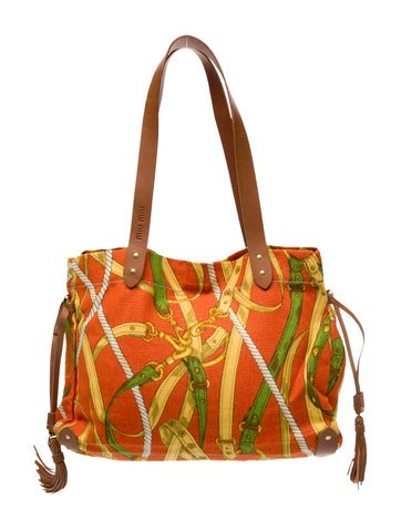 Miu Miu Canvas Shoulder Bag Vintage