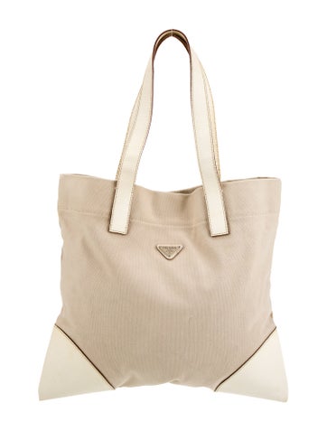Prada Enameled Metal Triangle Tote