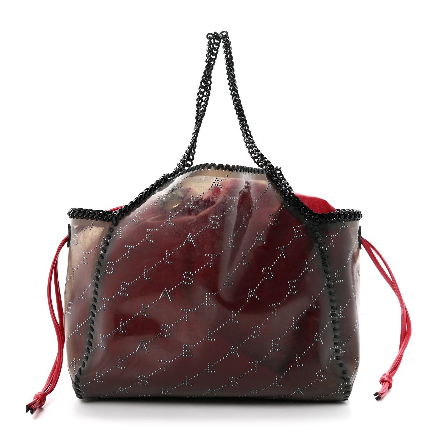 Stella McCartney PVC Monogram Falabella Reversible Tote Red