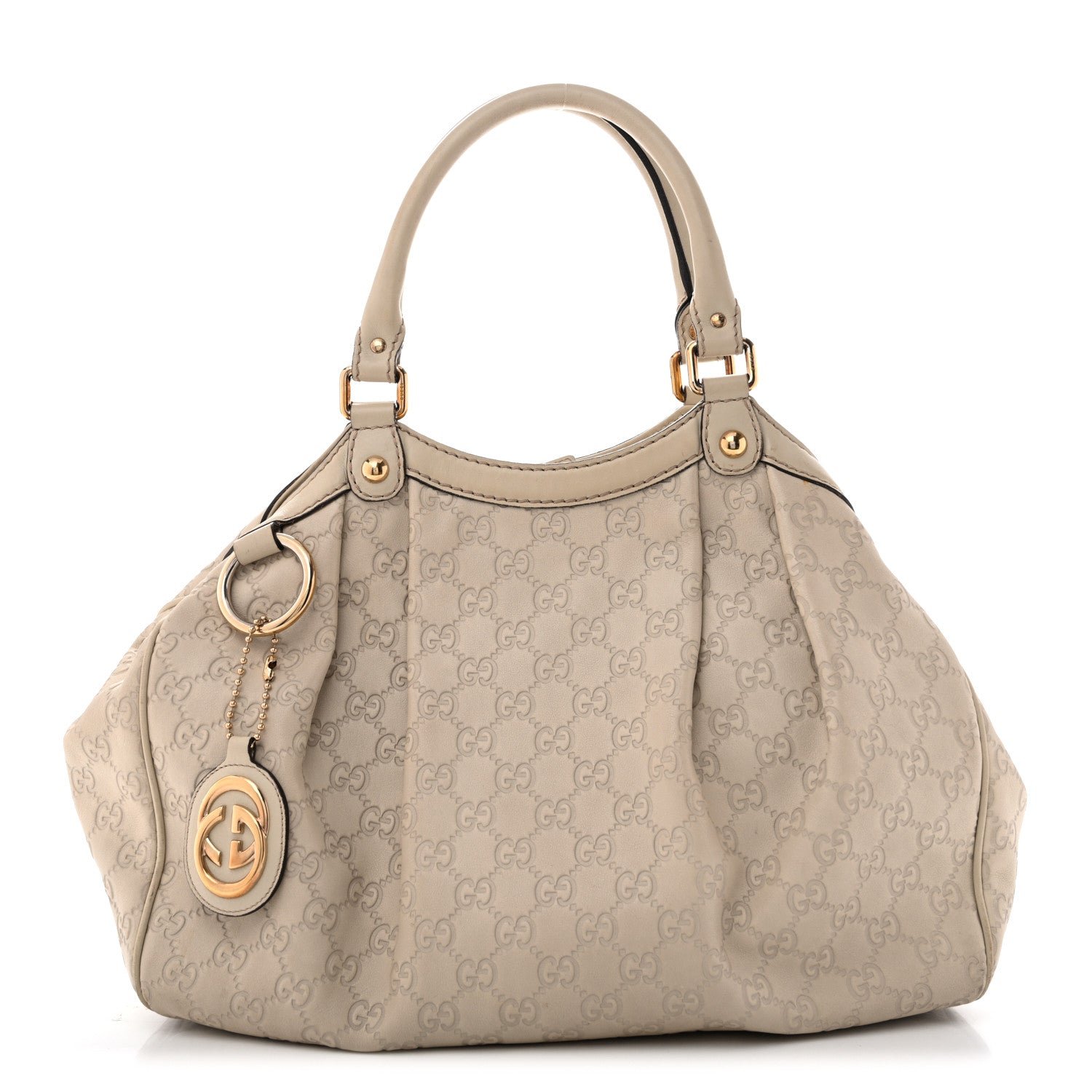 Gucci Guccissima Medium Sukey Tote Mystic White
