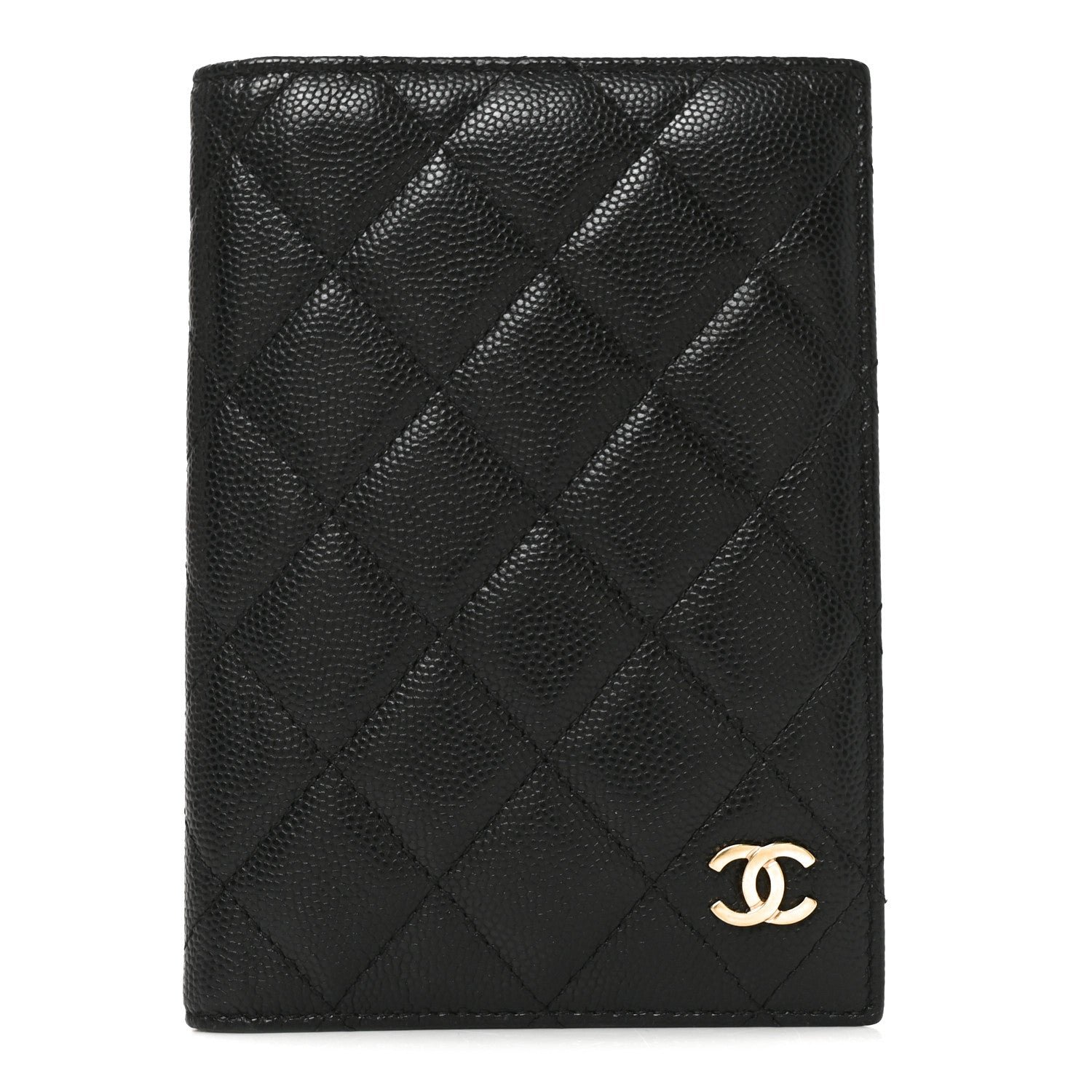 Chanel Caviar Quilted Passport Holder Black
