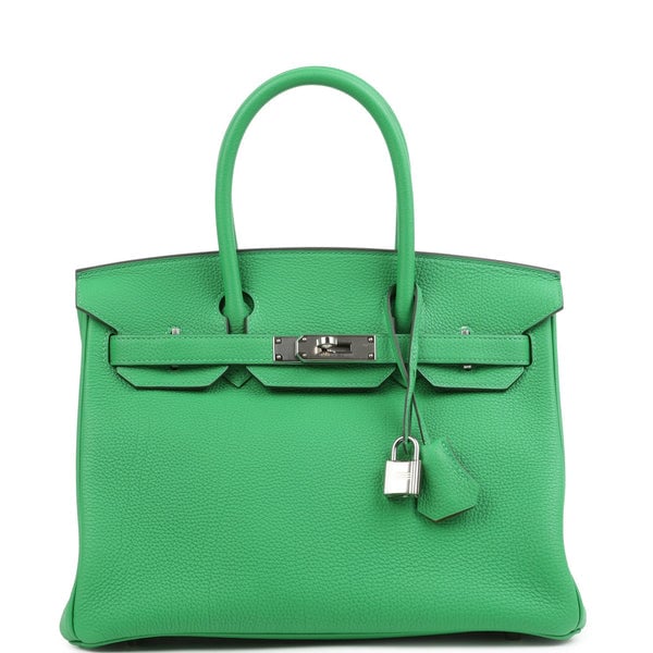 Hermes Pre-owned Hermes Birkin 30 Bambou Verso Togo Palladium Hardware