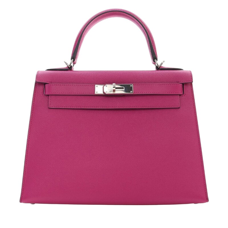 Hermes Rose Pourpre Epsom Sellier Kelly 28 Palladium Hardware, 2017