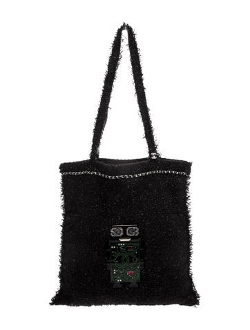 Tweed Robot Shopping Tote