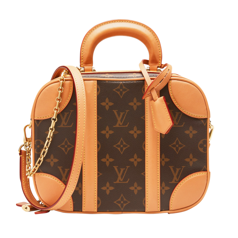 Louis Vuitton Brown Monogram Valisette PM Gold Tone Hardware