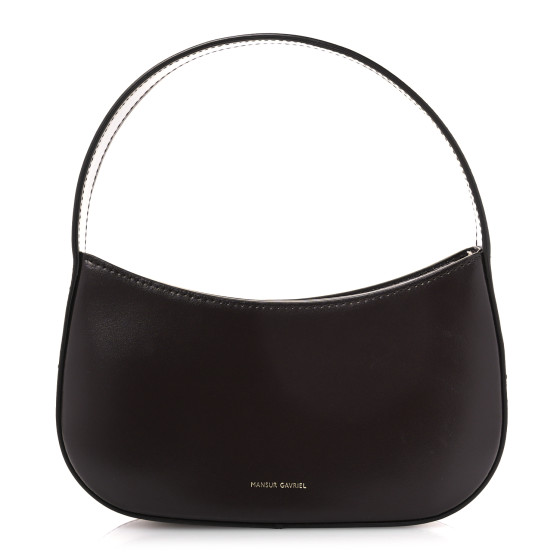 Mansur Gavriel Calfskin Bonbon Top Handle Bag Aubergine