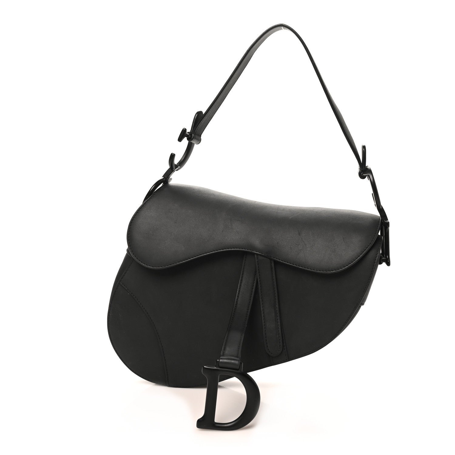 Christian Dior Ultra Matte Calfskin Saddle Bag Black