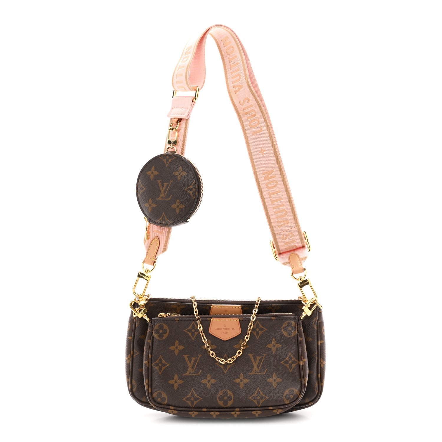 Louis Vuitton Monogram Multi Pochette Accessories Rose Clair