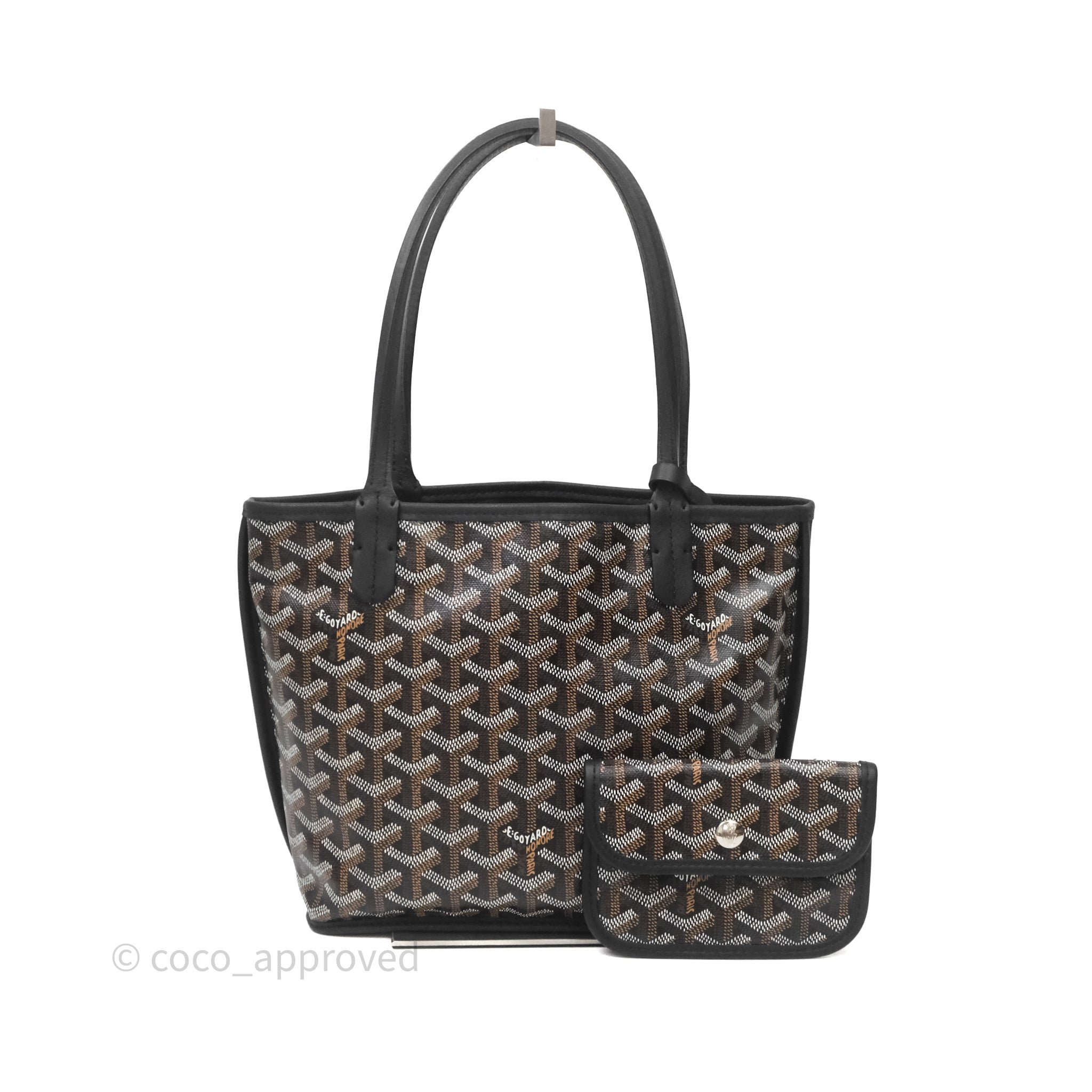 Goyard Goyard Anjou Mini Bag Goyardine Canvas Black
