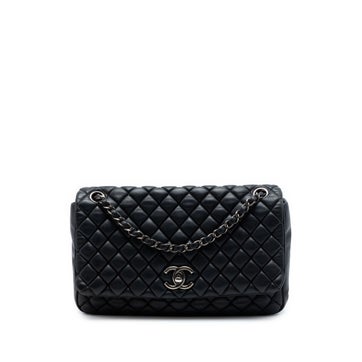 Large Quilted Iridescent Calfskin New Bubble Flap