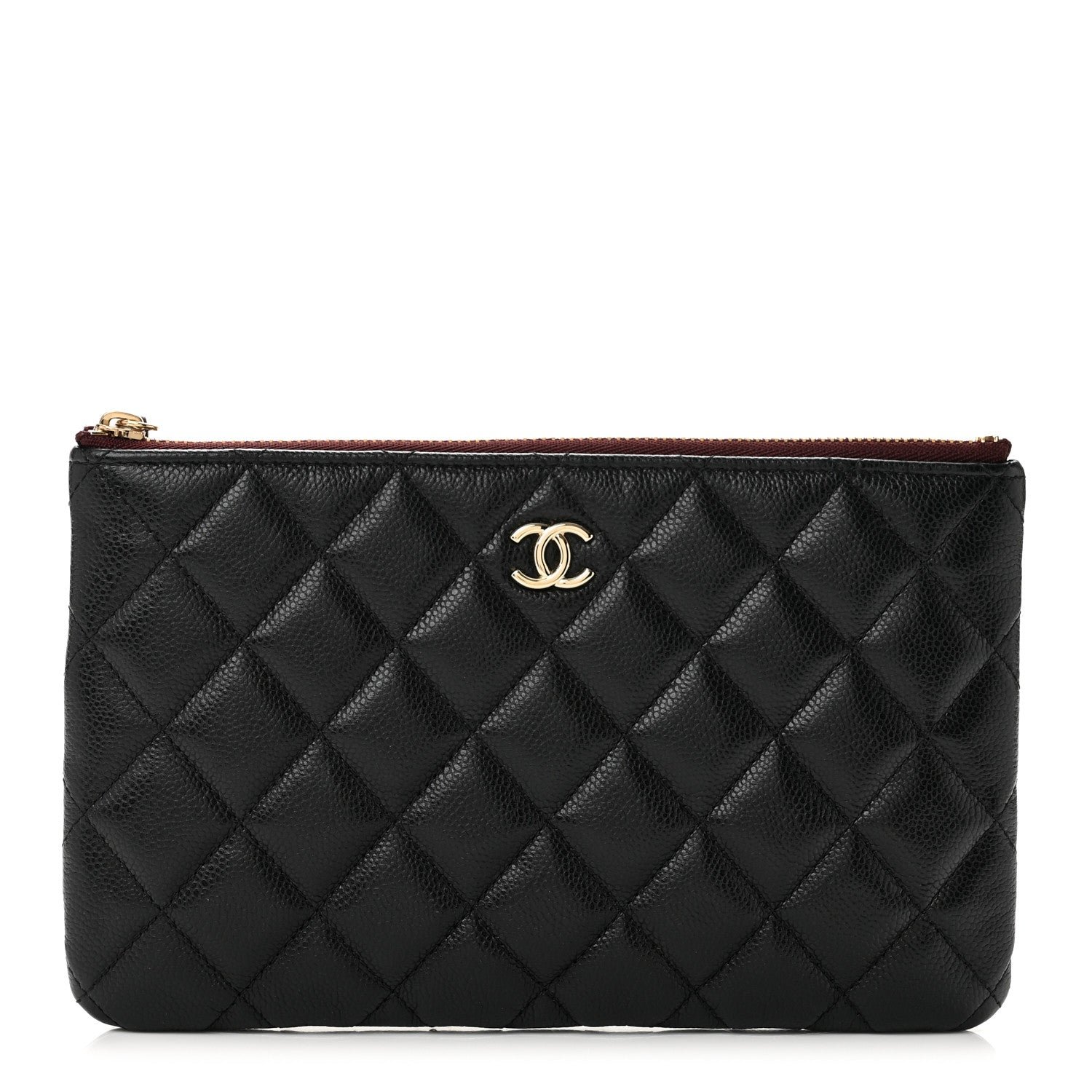 Chanel Caviar Quilted Cosmetic Case Black